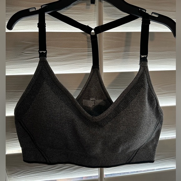 Gillian & O'Malley Nursing Sports Bra, Size L, Gray - Picture 2 of 12